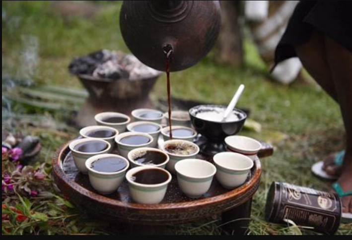 Ethiopian coffee ceremony at Bunna Cafe — a Balè Moya event